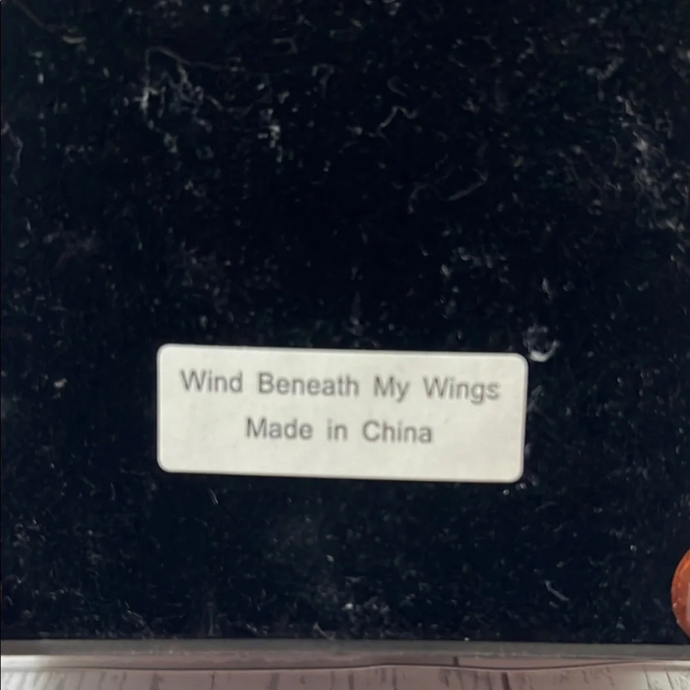 Vintage Wooden Musical Jewelry Box w/Gold Accents - Plays Wind Beneath My Wings